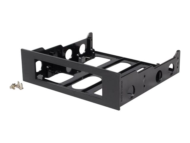 Startech.Com Speichereinschubadapter Für 3.5" (8.9Cm) Festplatten Auf 5.25" (13.3Cm) Schacht, 13,3 Cm (5.25"), Frontblende, Schwarz, 3.5", Kunststoff