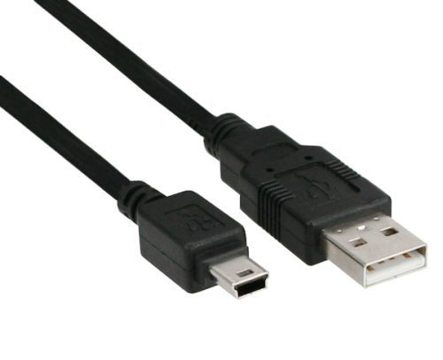Inline Usb 2.0 Mini-Kabel, Usb A St An Mini-B St (5Pol.), Schwarz, 0,5M, 0,5 M, Usb A, Mini-Usb B, Usb 2.0, Männlich/Männlich, Schwarz