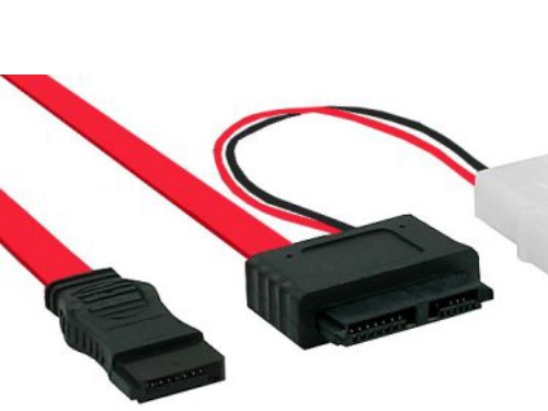 Inline 29608, 0,4 M, Sata I, Sata 7-Pin, Hanstik/Hanstik, Sort, 17 G