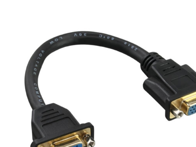 Inline Vga Adapterkabel, 15Pol. Vga Bu/Bu, Zum Einbau, Vergoldete Kont., 0,2M, 0,2 M, Vga (D-Sub), Vga (D-Sub), Buchse, Buchse, Schwarz