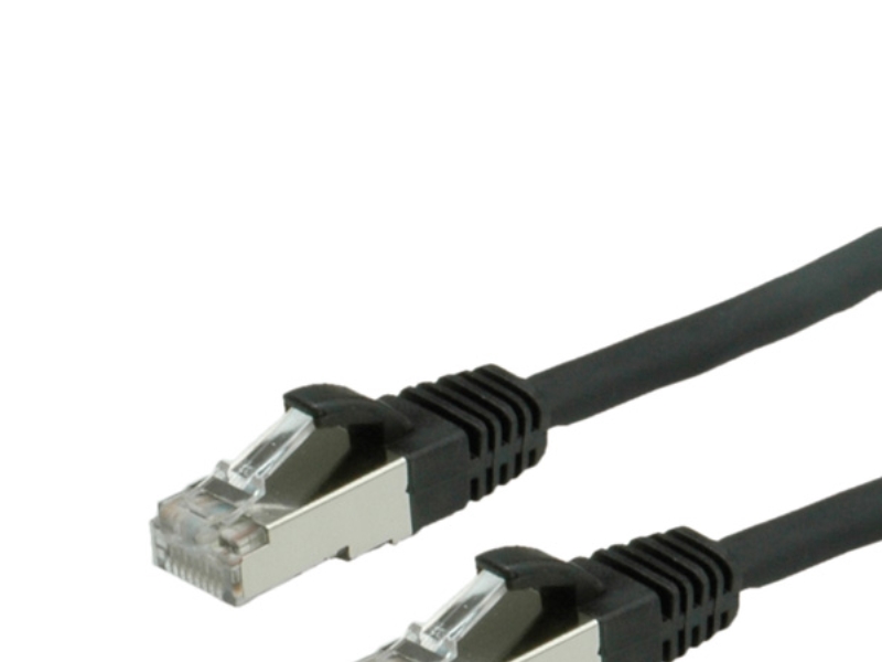 Value 21.99.1255 Rj45 Netzwerkkabel, Patchkabel Cat 6 S/Ftp 3.00 M Schwarz Doppelt Geschirmt, Halogenfrei, Flammwidrig 1 Stück
