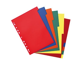 Herlitz A4 PP 10-osainen välilehti eri värejä (174277)
