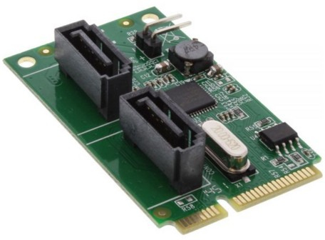 Inline 66907, Mini Pci Express, Sata, Pcie 2.0, Sølv, Pc, Asmedia Asm1061r