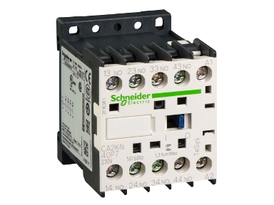 Schneider Electric CA2KN40P7, Svart, Vit, 17 V, 58 x 45 x 57 mm, 180 g, -25 - 50 ° C | EL Artiklar - Elcentral - Relä og kontaktor | GameStuff