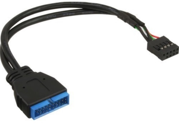 Inline Usb 2.0 Zu 3.0 Adapterk. Int., Usb 2.0 Mainb./Usb 3.0 Int., 0,30M, 0,3 M, Schwarz