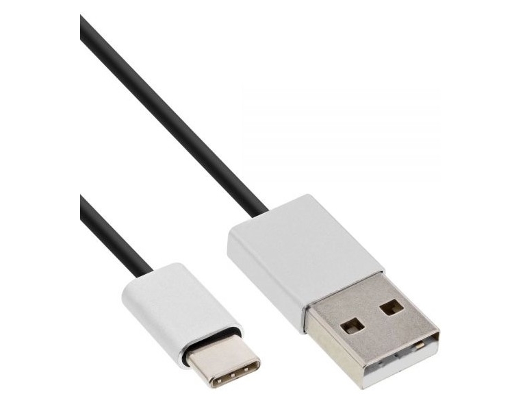 Inline 35832, 2 M, Usb A, Usb C, Usb 2.0, Hanstik/Hanstik, Sort