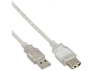 Inline 34650, 0,5 M, Usb A, Usb A, Usb 2.0, Hanstik/Hunstik, Transparent