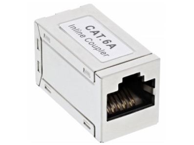 Inline Inline-Adapter Kat.6A, Vollgeschirmt, Metall, 2X Rj45 F / F, 1: 1