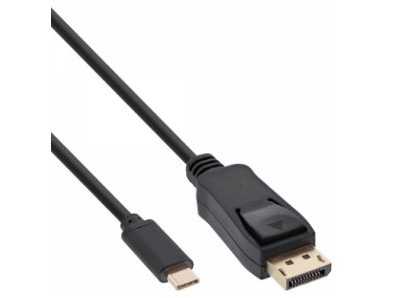 Inline Usb Display Kabel, Usb-C Stecker Zu Displayport Stecker, 1M, 1 M, Usb Typ-C, Displayport, Stecker, Stecker, Gold