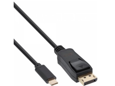 Inline 64123, 3 M, Usb Typ-C, Displayport, Hanstik, Gold