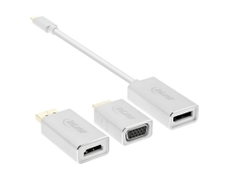 Inline Usb Display Konverter Set 6-In-1, 4K/60Hz Silber, 3.2 Gen 2 (3.1 Gen 2), 3840 X 2160 Pixel, Silber, Windows 10, Mac Os X 10.9 Mavericks, Mac O