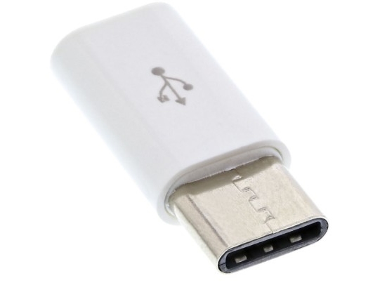 Inline 33303I, Usb Type C Male, Microusb2.0, Hvid