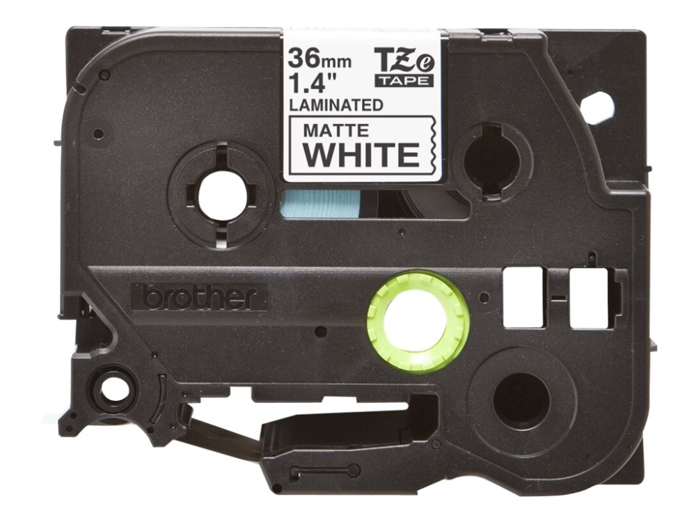 Brother Tze-M261 - Mat - Selv-Klæbende - Sort På Mat Hvid - Rulle (3,6 Cm X 8 M) 1 Kassette Lamineret Bånd - For Brother Pt-P950 P-Touch Pt-3600,