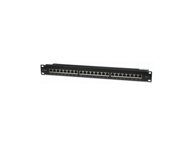 Techly 24 X Rj45 Cat.6, Ieee 802.3, Ieee 802.3Ab, Ieee 802.3U, 10/100/1000Base-T(X), Schnelles Ethernet, Gigabit Ethernet, 1000 Mbit/S, Rj-45, Gold