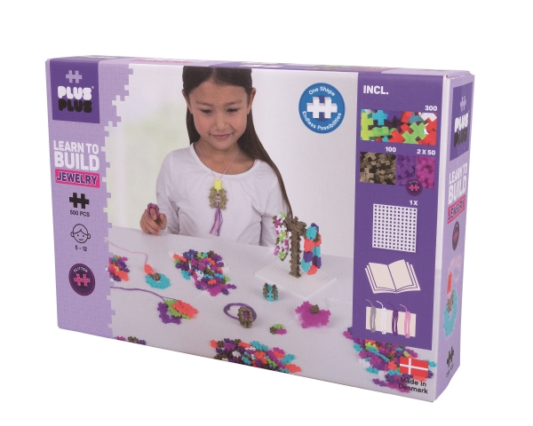 Plus Plus Glitter/Pastel - Juvel-byggesæt - 500 dele - Fra 5 år.
