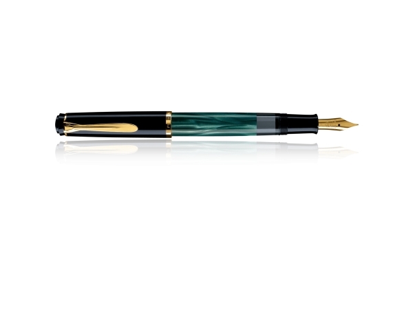 Pelikan Classic M200, Sort, Guld, Grøn, Blå, Guld, 1 stk
