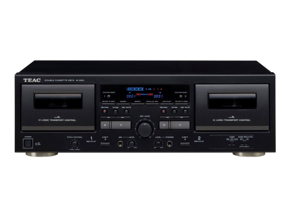Teac W-1200 - Dubbelt kassettdäck - svart | TV, Ljud & Bild - Musikstudio - Ljud - Studio - Inspelning | GameStuff