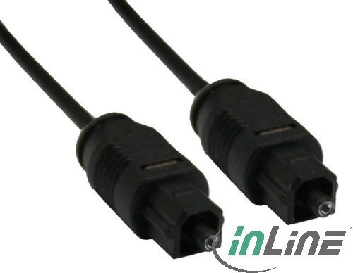Inline Opto Audiokabel, Toslink Stecker / Stecker, 1M, Toslink, Stecker, Toslink, Stecker, 1 M, Blau