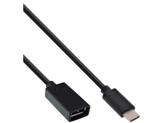 Inline 35800, 0,15 M, Usb A, Usb C, Usb 3.2 Gen 2 (3.1 Gen 2), Hanstik/Hunstik, Sort