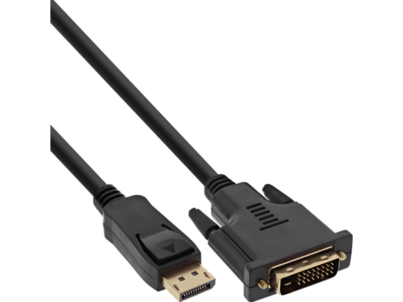 Inline 17117, 0,3 M, Displayport, Dvi-D, Hanstik, Hanstik, Lige