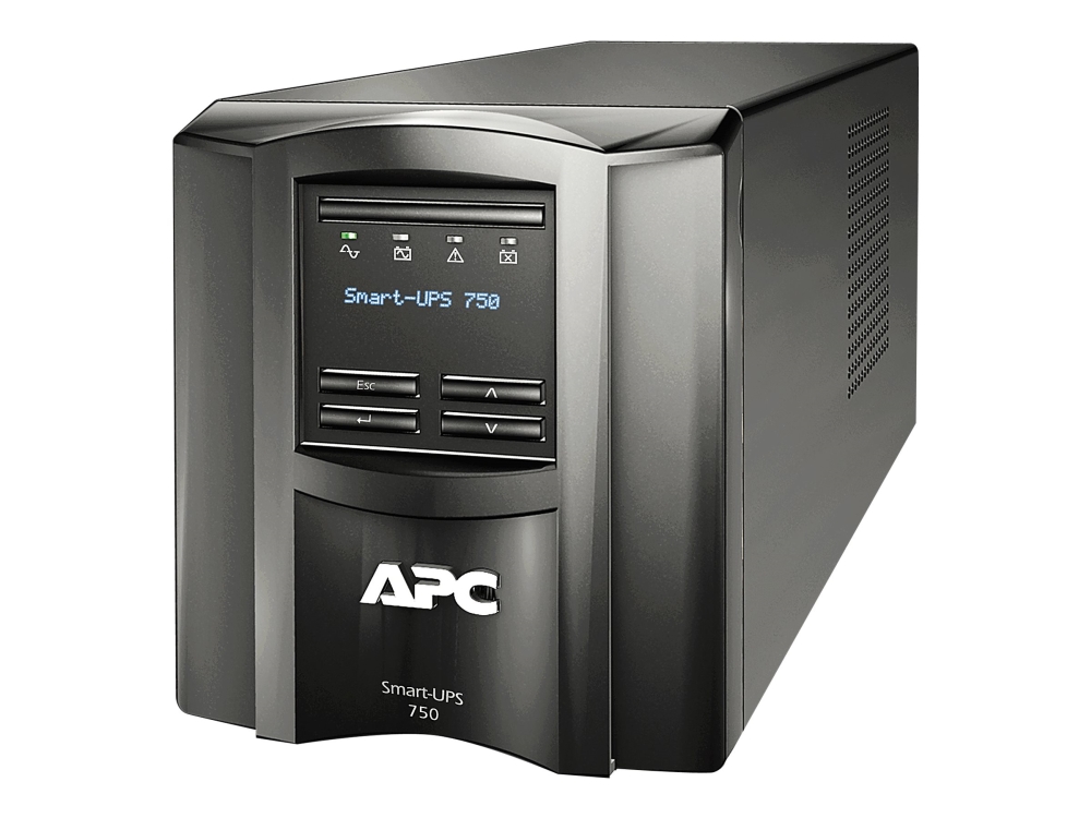 Apc Smart-Ups 750Va Lcd - Usv - Ac 120 V - 500 Watt - 750 Va - Ethernet, Rs-232, Usb - Output-Stikforbindelser: 6 - Sort - Med Apc Smartconnect