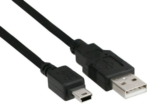Inline Usb 2.0 Mini-Kabel, Usb A St An Mini-B St (5Pol.), Schwarz, 5M, 5 M, Usb A, Mini-Usb B, Stecker/Stecker, 0,48 Gbit/S, Schwarz