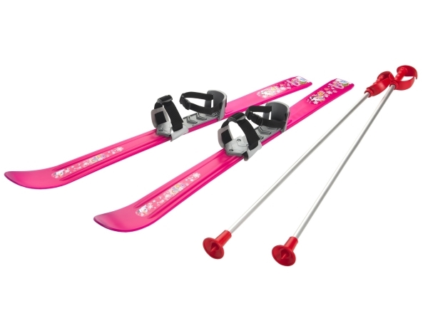 Ski Für Kinder 90 Cm Mit Skistöcken, Pink