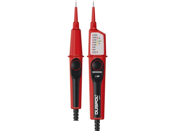 Benning Duspol Expert Zweipoliger Spannungsprüfer, 12 V - 1000 V Ac/ Dc Led Cat Iv 600 V / Cat Iii 1000 V (050262)