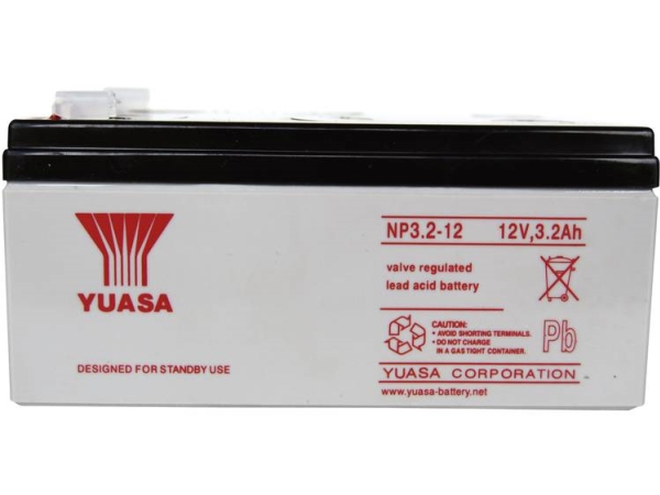 Yuasa Np3.2-12 Blybatteri 12 V 3.2 Ah Blyfleece (B X H X T) 134 X 64 X 67 Mm Fladstik 4,8 Mm Vedligeholdelsesfri