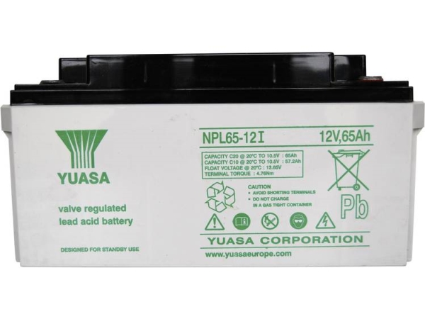 Yuasa Npl65-12 Blybatteri 12 V 65 Ah Blyfleece (B X H X T) 350 X 174 X 166 Mm M6 Skruetilslutning Vedligeholdelsesfri