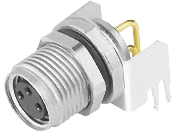 Binder 09 3420 82 04 Sensor- /Aktor-Stikforbinder Til Indbygning M8 Tilslutning, Vinklet Pol-Tal (Rj): 4 1 Stk