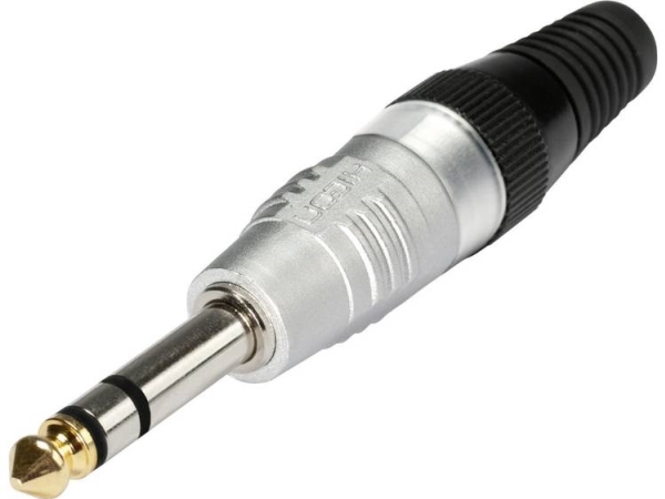 Hicon Hi-J63s 6,35-Mm-Klinkenstecker Gerade 3-Pol Stereo Silber 1 Stk