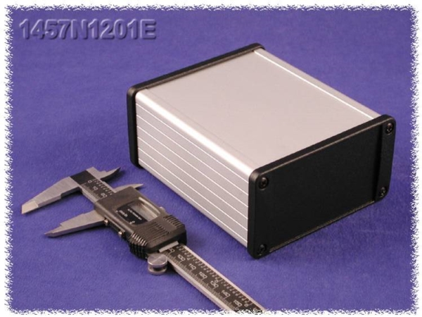 Hammond Electronics 1457N1202ebk Universalkabinet 120 X 104 X 55 Aluminium Sort 1 Stk