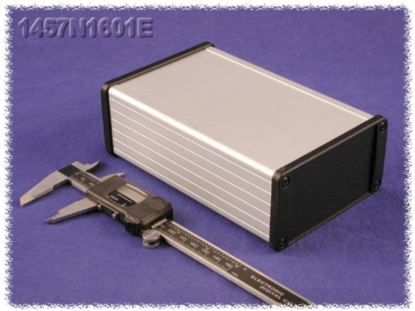 Hammond Electronics 1457N1601ebk Universalkabinet 120 X 104 X 55 Aluminium Sort 1 Stk