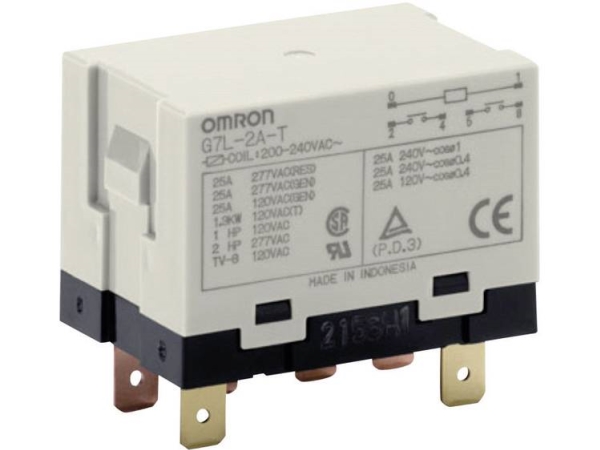Omron G7l-2A-T 24 Vac Stikrelæ 24 V/Ac 25 A 2 Slutte (1 Stk.)