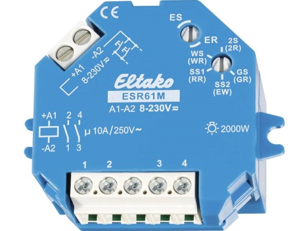 Eltako Ap/Up-Stromstoß-Schalter Esr61m, 1 + 1 Schließer 10 A Esr61m 8 - 230 V/Uc 1 + 1 Schließer 10 A 250 V/Ac (Glühlamp (61200301)