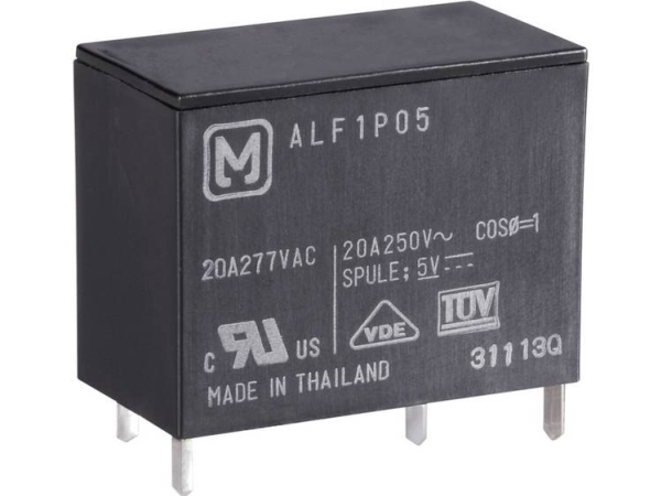Panasonic Alf1p05 Printrelæ 5 V/Dc 25 A 1 X Sluttekontakt 1 Stk