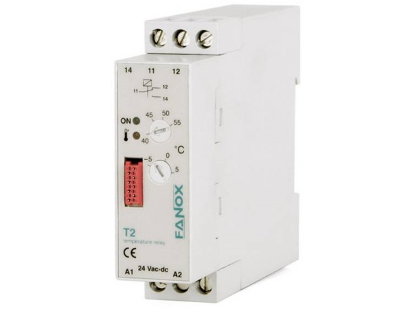 Fanox T2-24 Vac/Dc Überwachungsrelais 24 V/Dc, 24 V/Ac 1 X Wechslerkontakt Temperatur 1 Stk