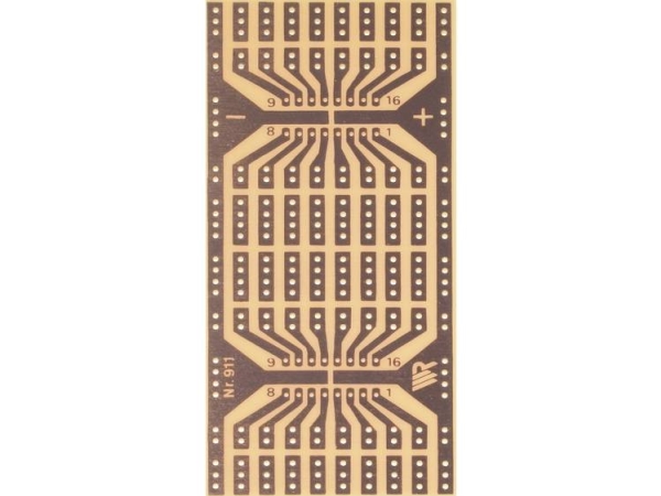 Rademacher Wr-Typ 911 Druckplatte Für Experimente Hartpapier (L X B) 110 Mm X 80 Mm 35 Μm Rasterweite 2,54 Mm Inhalt 1 Stk