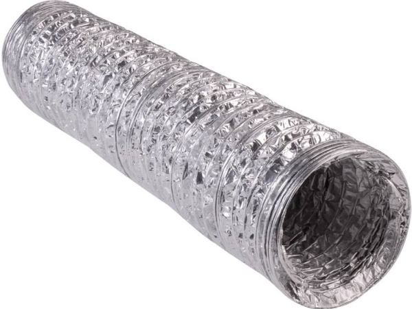 Wallair N55911 Flexibles Lüftungsrohr Aluminium (Ø X L) 15,2 Cm X 10 M Silber