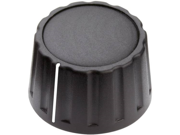 Mentor 4333.6001 Drehknopf Mit Sichtblende, Schwarz (Ø X H) 28 Mm X 17 Mm, 1 Stk