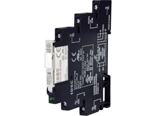 Idec Rv8h-L-Ad24 Relaiskomponente - Nennspannung: 24 V/Dc, 24 V/Ac - Bediestrom (Max.): 6 A - 1 X Wechslerkontakt - 1 Stk