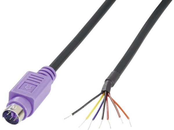 Bkl Electronic 0204097 Miniature-Din-Rundstik Stik, Lige Poltal: 6 Violet 1 Stk