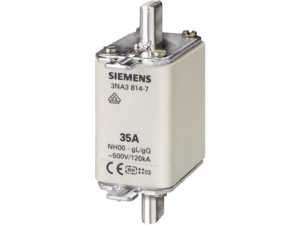Nh-Sicherung Nh00 50A Gl/Gg 500V, 3Na3820-7 - (3 Stk.)
