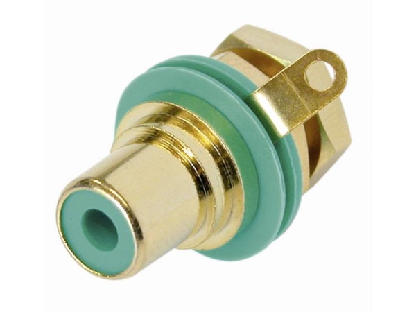 Rean Av Nys367-5-Con Cinch-Stecker Für Anschluss/Einbau Vertikal, Polzahl: 2 Grün, 1 Stk.