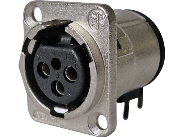 Neutrik Xlr-Steckverbinder Flanschbuchse, Kontakte Gewinkelt Polzahl: 3 Silber Nc3fd-H-0 1 St. (Nc3fd-H-0)