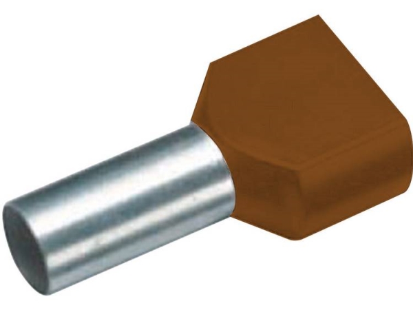 Vogt Verbindungstechnik 470814D Twin-Kabelschuh 10 Mm² Teilisoliert Braun 100 Stk
