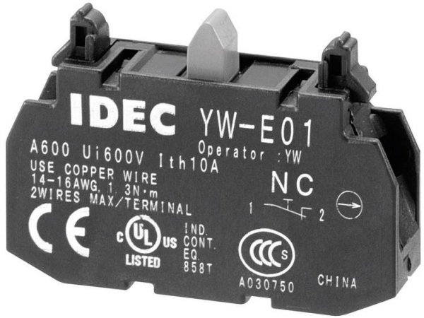 Idec Yw-E10 Kontaktelement 1 X Sluttekontakt Key End 240 V/Ac 1 Stk