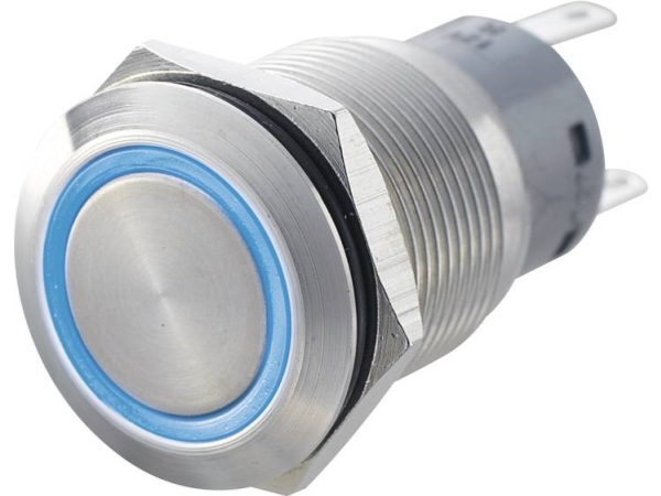 Tru Components Las1-Agq-22E, Gn Festverdrahteter Taster 250 V/Ac 5 A 2 X Ein/(Ein) Berührung Grün Ip67 1 St