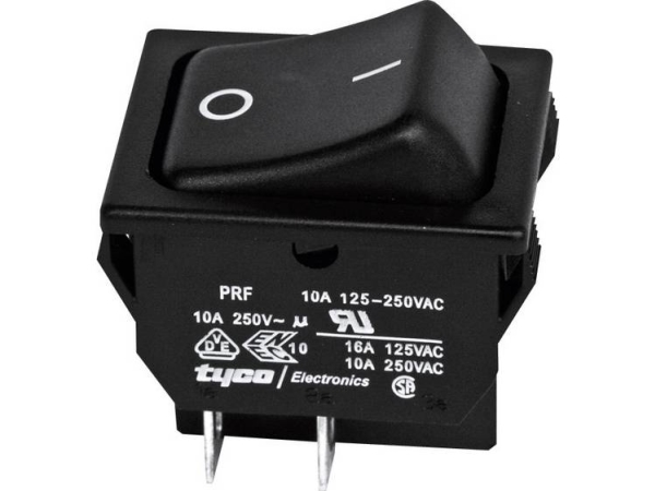 Te Connectivity 1634201-2 Vippekontakt 1634201-2 250 V/Ac 10 A 2 X Off/On Klikkende 1 Stk